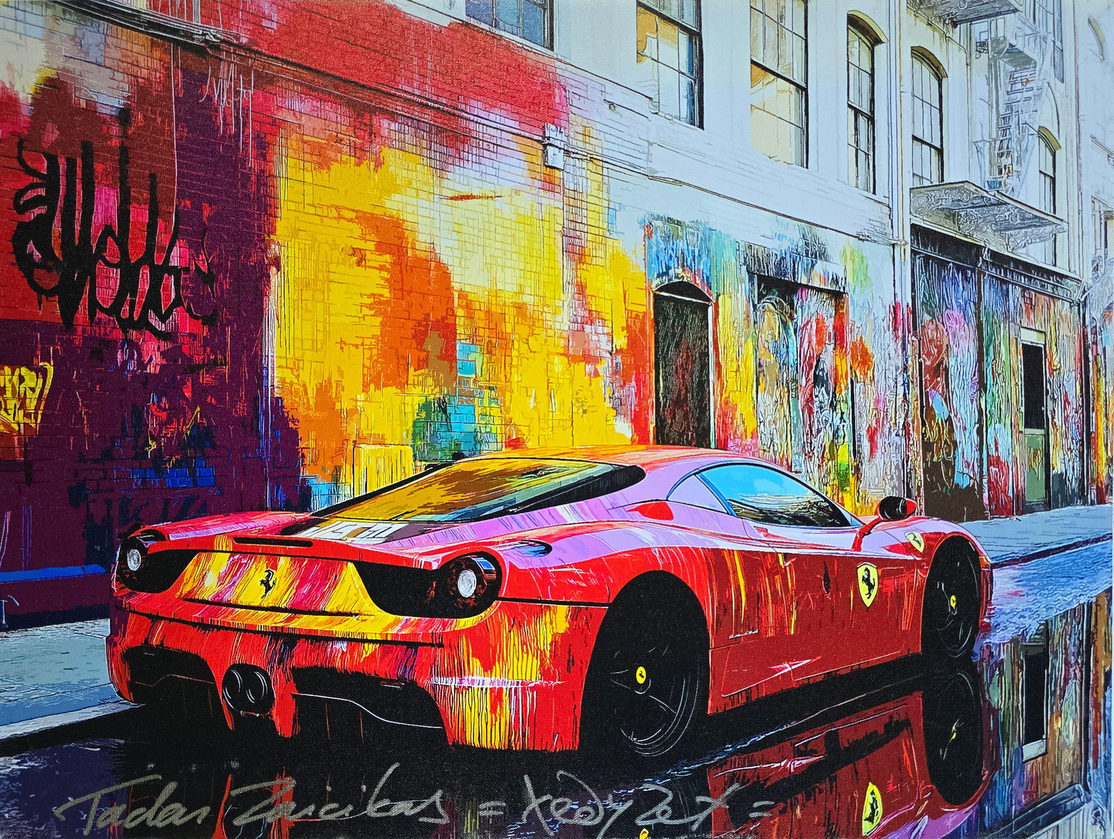 Urban Velocity – 18"x24" – TedyZet – Original Mixed Media on Canvas (1 of 3)