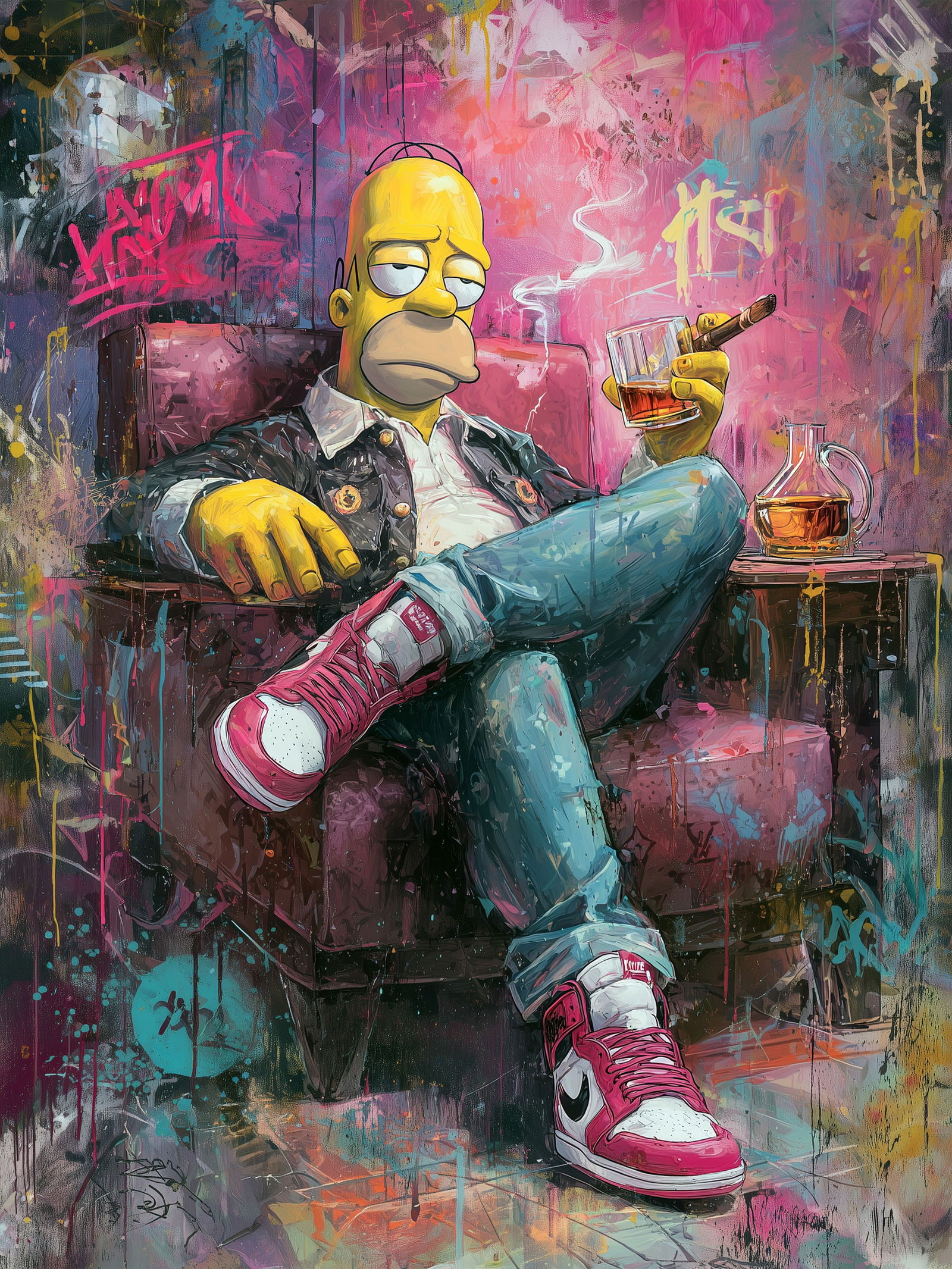 After the Laughter – 18"x24" – TedyZet – Original mixed media work on paper (1 of 4)