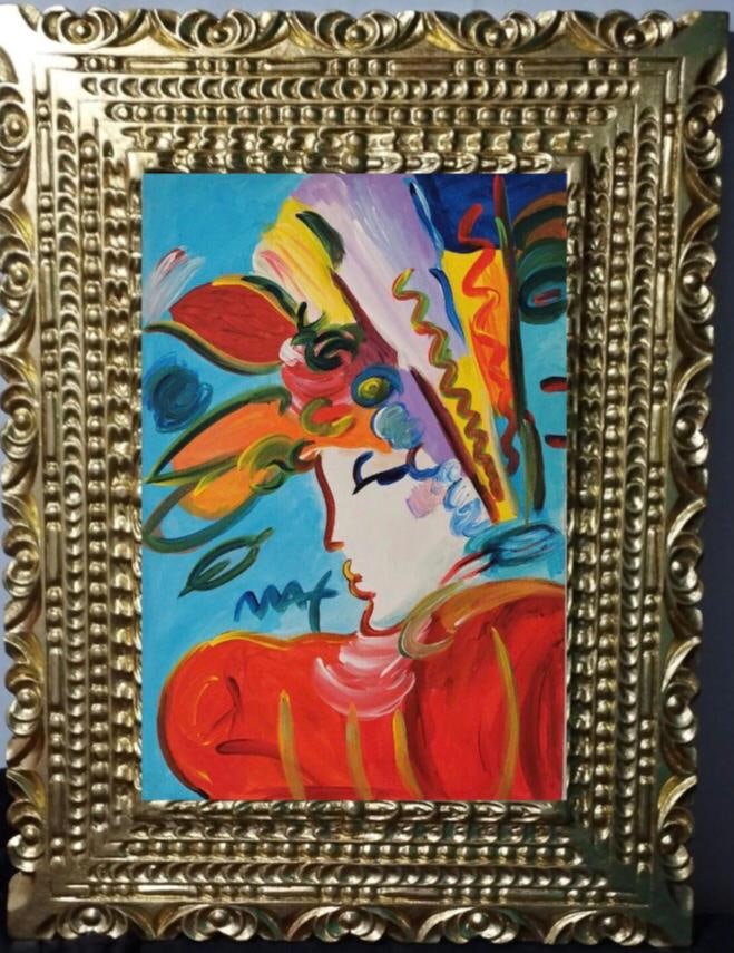 PETER MAX - UNTITLED -OIL PAINTING ON CANVAS - IN THE STYLE OF (1 of 12)