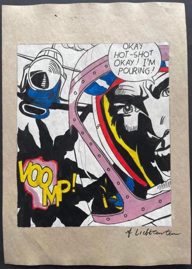 ROY LICHTENSTEIN - UNTITLED - MIXED MEDIA ON PAPER - IN THE STYLE OF: Drawing Mixed Media on paper in the manner/style of Roy Lichtenstein. Our definition of “In the manner/style of”: The auction house believes that the work is done in the manner or style of the