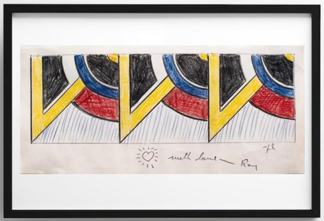 ROY LICHTENSTEIN - UNTITLED - GRAPHITE & COLORED PENCIL ON PAPER - IN THE STYLE OF: Graphite & Colored Pencil on paper in the manner/style of Roy Lichtenstein. Our definition of “In the manner/style of”: The auction house believes that the work is done in the manner or style