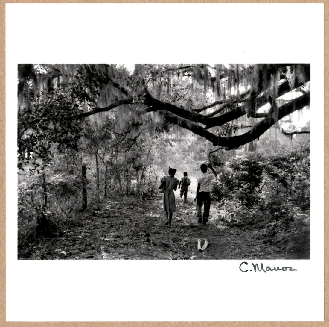 SIGNED - CONSTANTINE MANOS - CHILDREN RUNNING THROUGH WOODS, DAUFUSKIE ISLAND, SOUTH CAROLINA, 1952 (1 of 2)