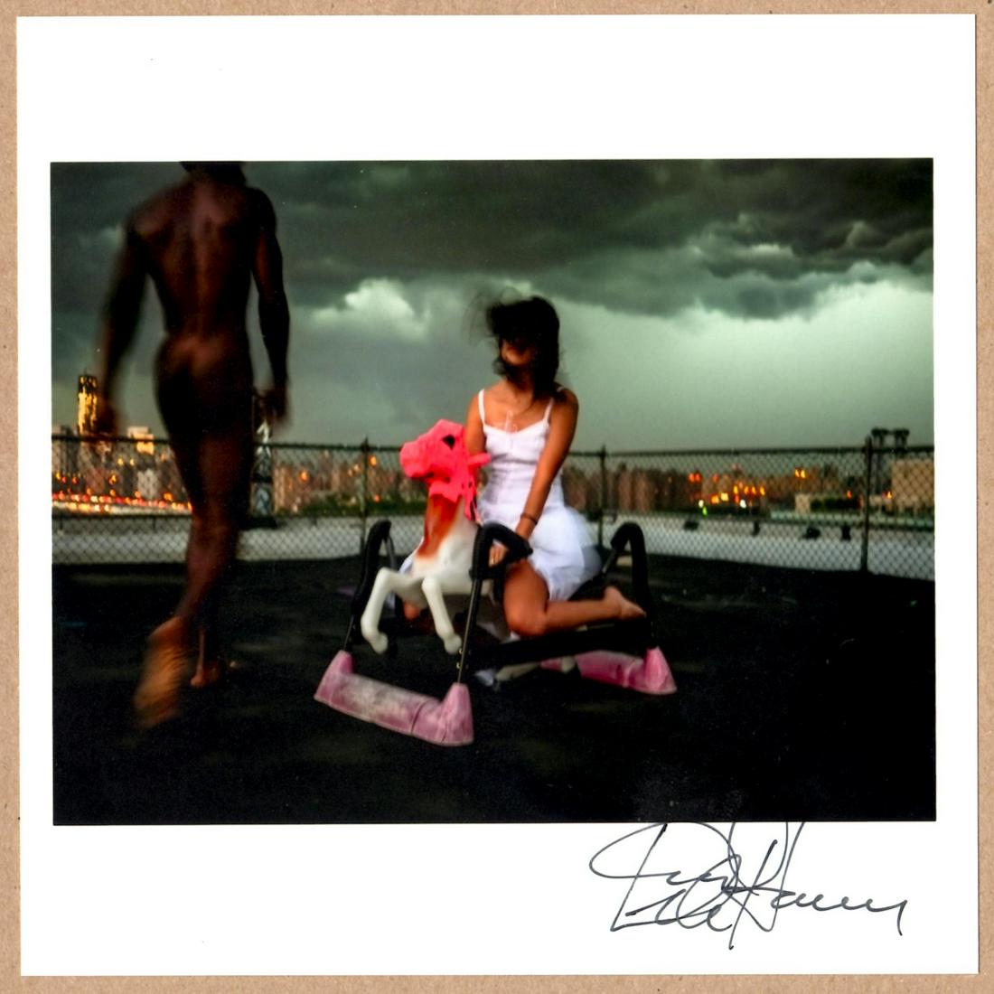 SIGNED - DAVID ALAN HARVEY ROOFTOP HOBBY HORSE - 6"x 6" MAGNUM PRINT. (1 of 2)