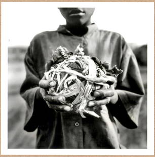 ESTATE STAMPED - TIM HETHERINGTON - HOMEMADE FOOTBALL, ANGOLA 2002 6"x 6" MAGNUM PRINT.: Description: 6"x 6" limited edition Fuji Crystal Archival Matte paper print. Image size is 5.5" on the longest side and the paper size is 6" x 6". The Print is ESTATE STAMPED on the verso.Condition: B