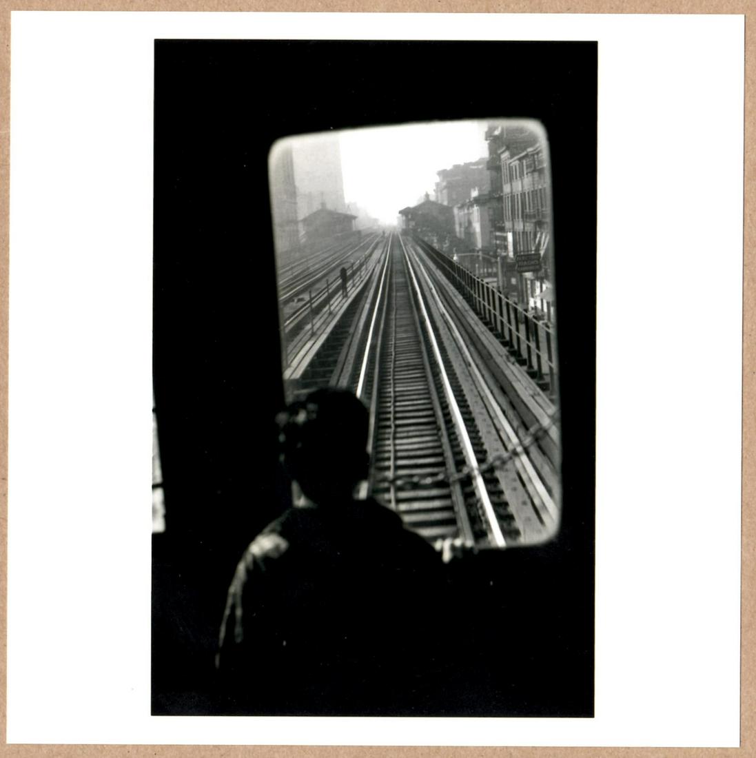 SIGNED - ELLIOTT ERWITT - THIRD AVE EL SUBWAY NEW YORK 1955 - 6 x 6 MAGNUM PRINT. (1 of 2)