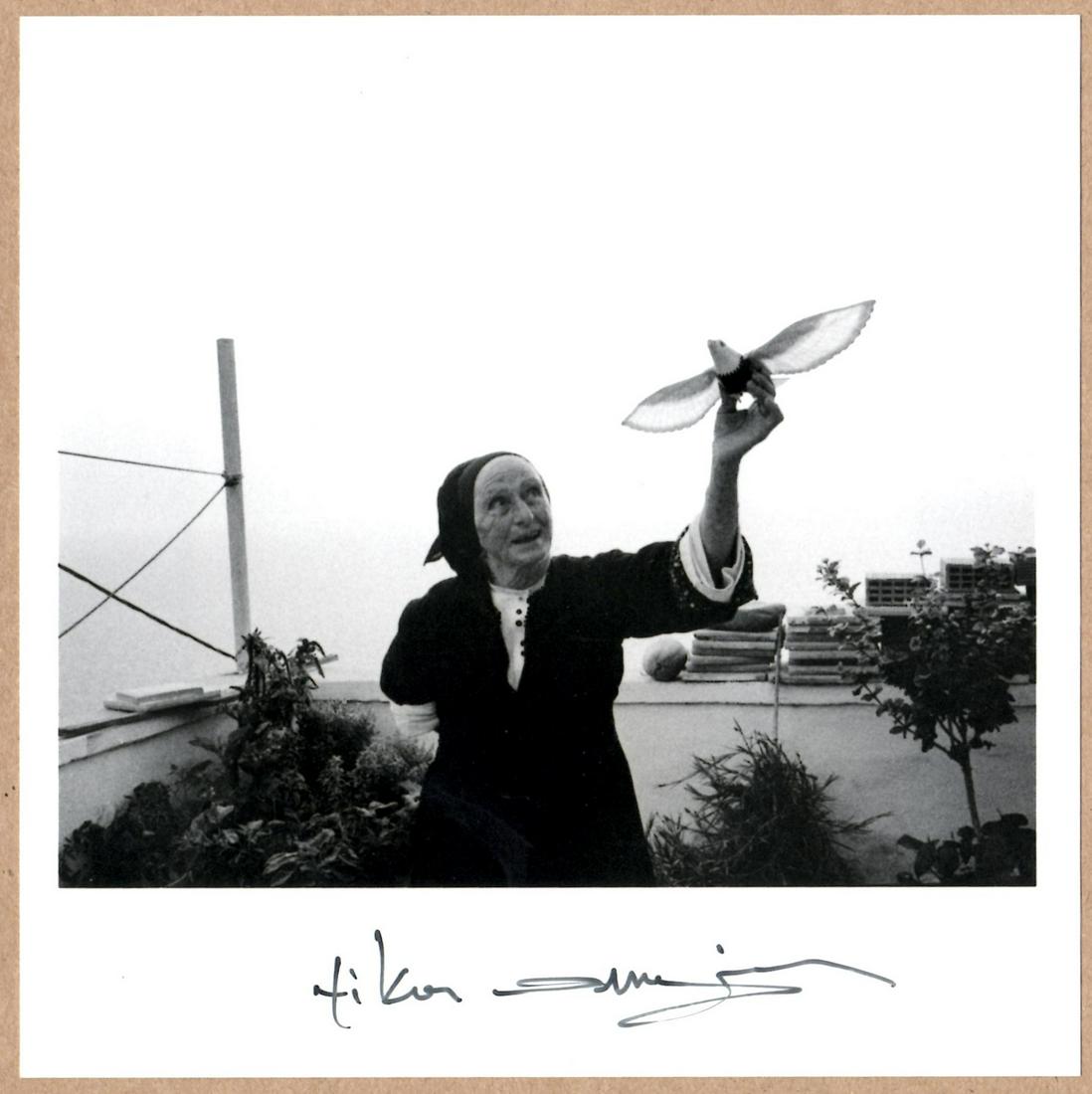 SIGNED - NIKOS ECONOMOPOULOS - WOMAN AND TOY BIRD, KARPATHOS, GREECE - LTD 6" x 6" MAGNUM PRINT. (1 of 2)