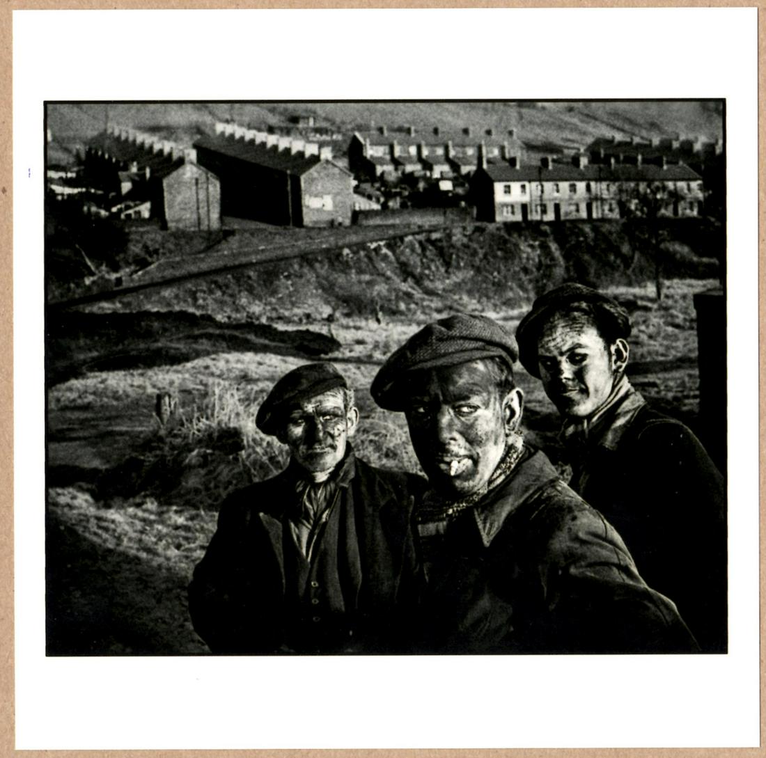 ESTATE STAMPED - W. EUGENE SMITH - WELSH MINERS, ENGLAND 1959 - LTD 6"x 6" MAGNUM ARCHIVAL PRINT.: Description: 6"x 6" limited edition Fuji Crystal Archival Matte paper print. Image size is 5.5" on the longest side and the paper size is 6" x 6". The Print is ESTATE STAMPED on the verso.Condition: B