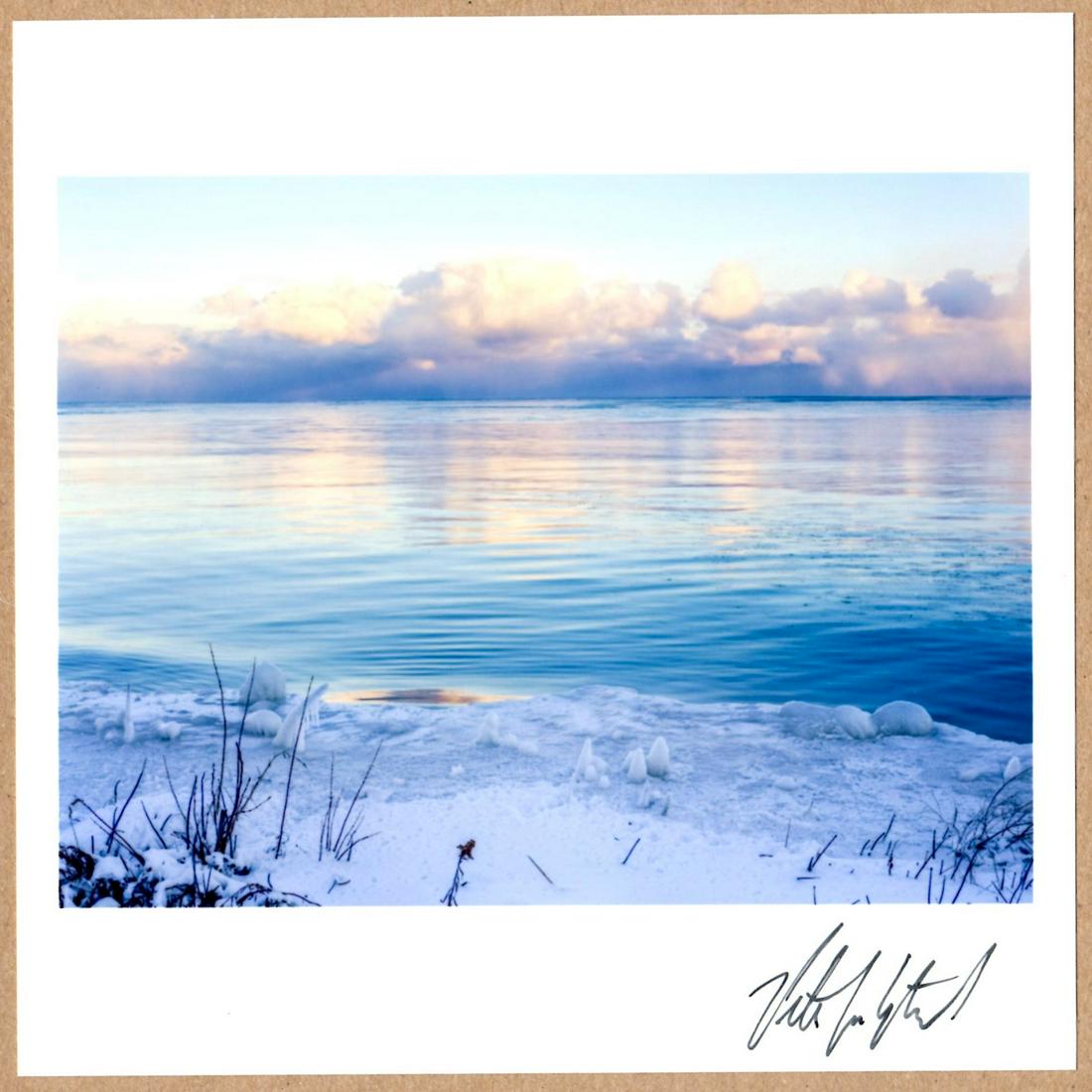 SIGNED - PETER VAN AGTMAEL - SUNRISE ON LAKE HURON LTD 6" x 6" MAGNUM PRINT. (1 of 2)
