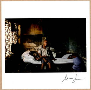 SIGNED - MOISES SAMAN - BEDROOM, HAITI, 2005 LTD 6" x 6" MAGNUM PRINT.: Description: 6"x 6" limited edition Fuji Crystal Archival Matte paper print. Image size is 5.5" on the longest side and the paper size is 6" x 6". The Print is SIGNED by Moises Saman on the