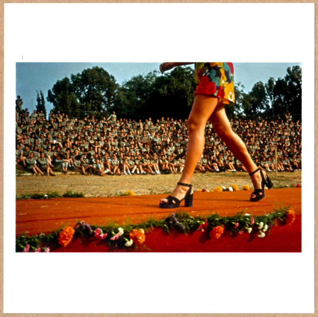 SIGNED - MICHA BAR-AM ISRAEL MILITARY FASHION SHOW LIMITED 6" x 6" MAGNUM PRINT.: Description: 6"x 6" limited edition Fuji Crystal Archival Matte paper print. Image size is 5.5" on the longest side and the paper size is 6" x 6". The Print is SIGNED by Micha Bar-Am on the verso.Cond