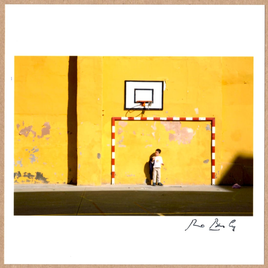 SIGNED - BRUNO BARBEY - SHADOWS ON A PLAYGROUND 6"x 6" MAGNUM PRINT. (1 of 2)