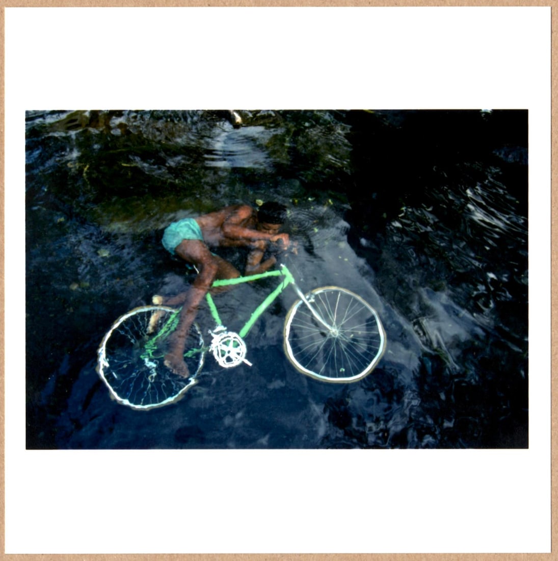 SIGNED - BRUNO BARBEY - RIVIERE DES GALETS, REUNION 1991 6"x 6" MAGNUM PRINT. (1 of 2)