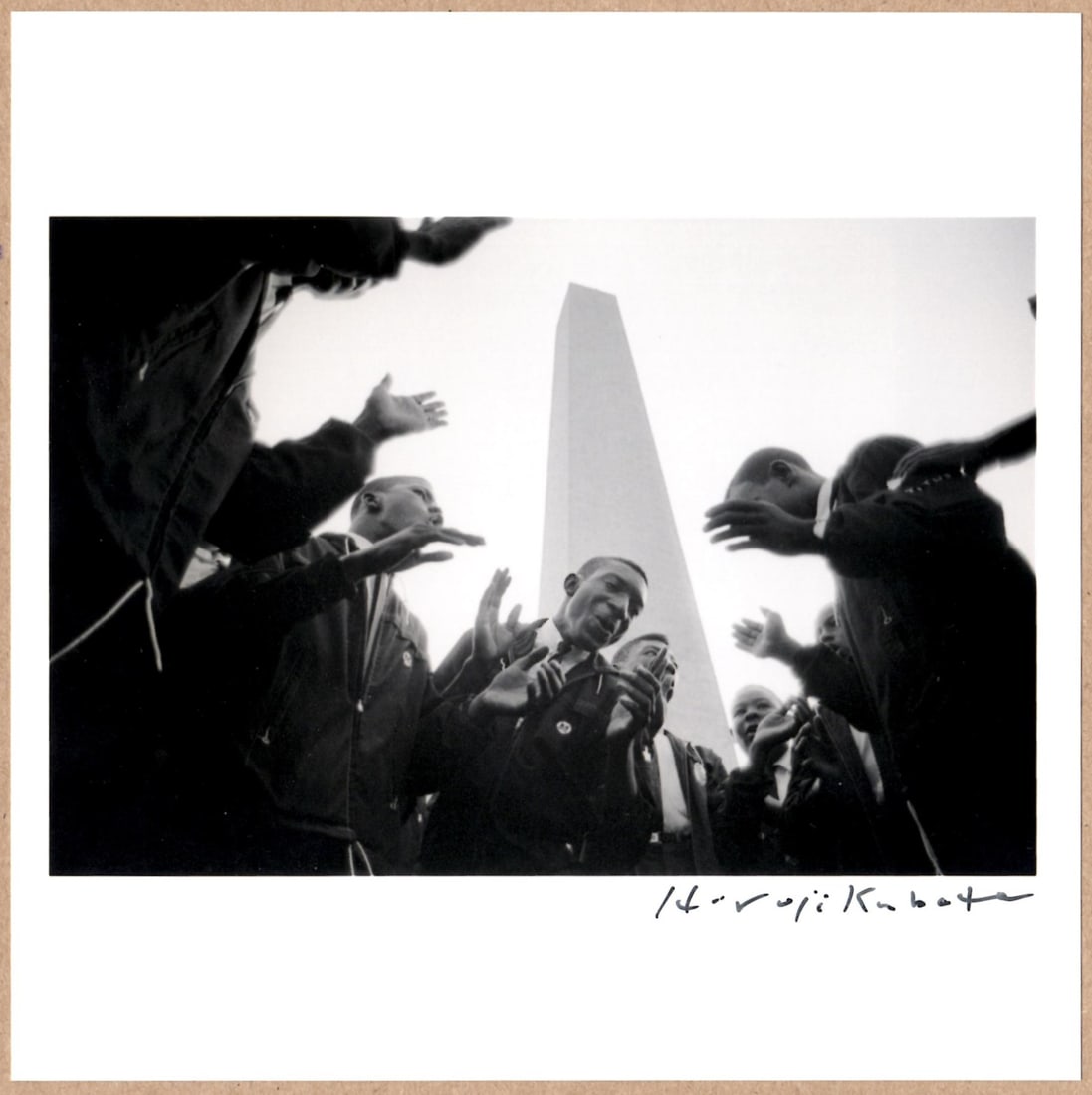 SIGNED - HIROJI KUBOTA 1962 MARCH ON WASHINGTON - 6" x 6" MAGNUM ARCHIVAL PRINT. (1 of 2)