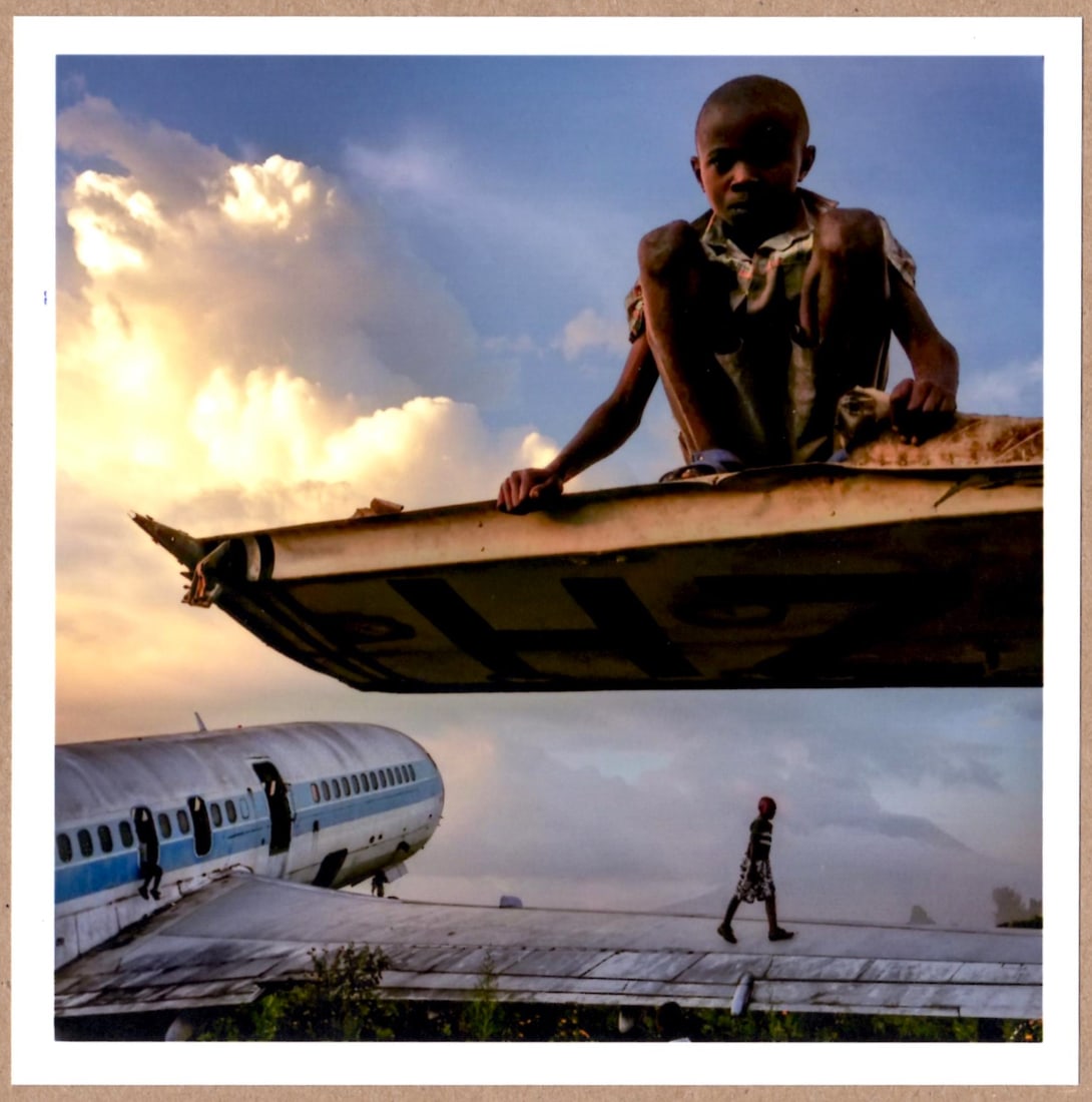 SIGNED - CHRISTOPHER MICHAEL BROWN - GOMA AIRPORT, CONGO - LTD 6" x 6" MAGNUM ARCHIVAL PRINT. (1 of 2)