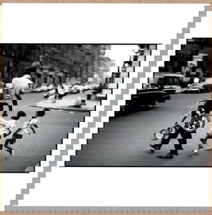 ESTATE STAMPED - LEONARD FREED - HARLEM, NEW YORK, 1963 LTD 6" x 6" MAGNUM PRINT.: Description: 6"x 6" limited edition Fuji Crystal Archival Matte paper print. Image size is 5.5" on the longest side and the paper size is 6" x 6". The Print is ESTATE STAMPED on the verso.Condition: B