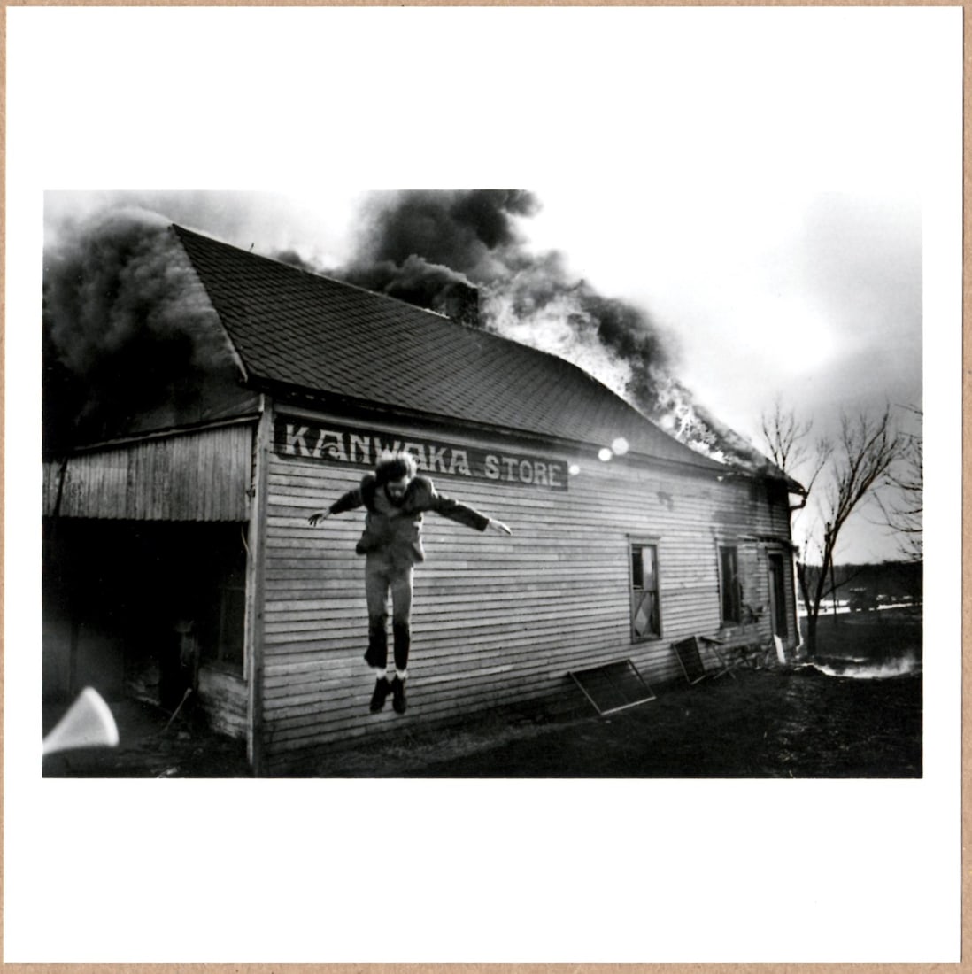 SIGNED - DAVID ALAN HARVEY - KANWAKA STORE FIRE, KANSAS, USA. 1969 - LTD 6"x 6" MAGNUM ARCHIVAL (1 of 2)