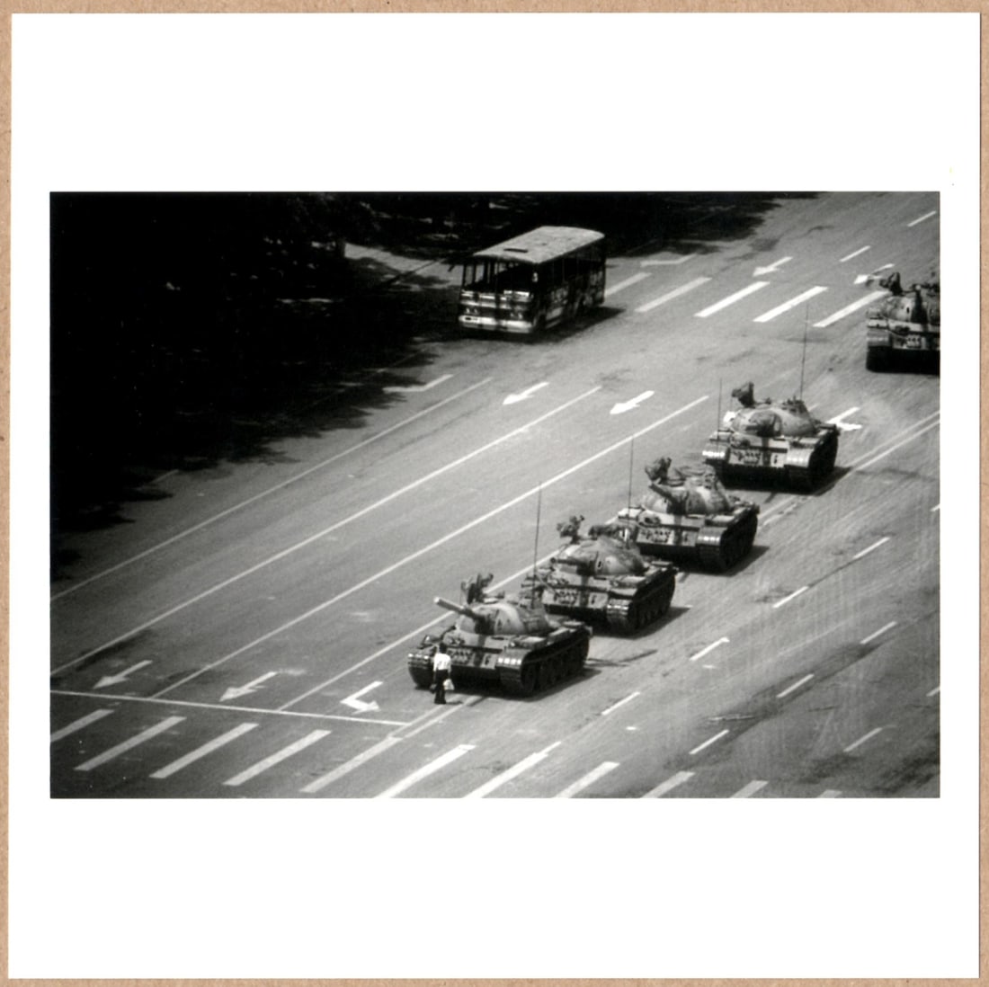 SIGNED - STUART FRANKLIN - TANK MAN, TIANANMEN SQUARE LTD 6" x 6" MAGNUM ARCHIVAL PRINT. (1 of 2)