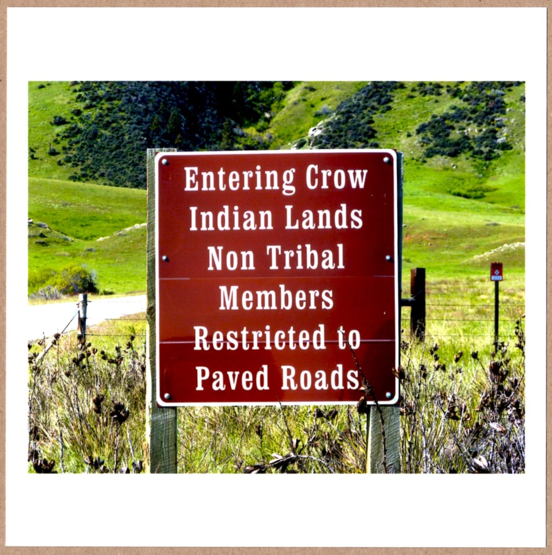 SIGNED - WENDY RED STAR - ENTERING CROW LANDS, 2011 - LTD 6" x 6" MAGNUM PRINT . (1 of 2)