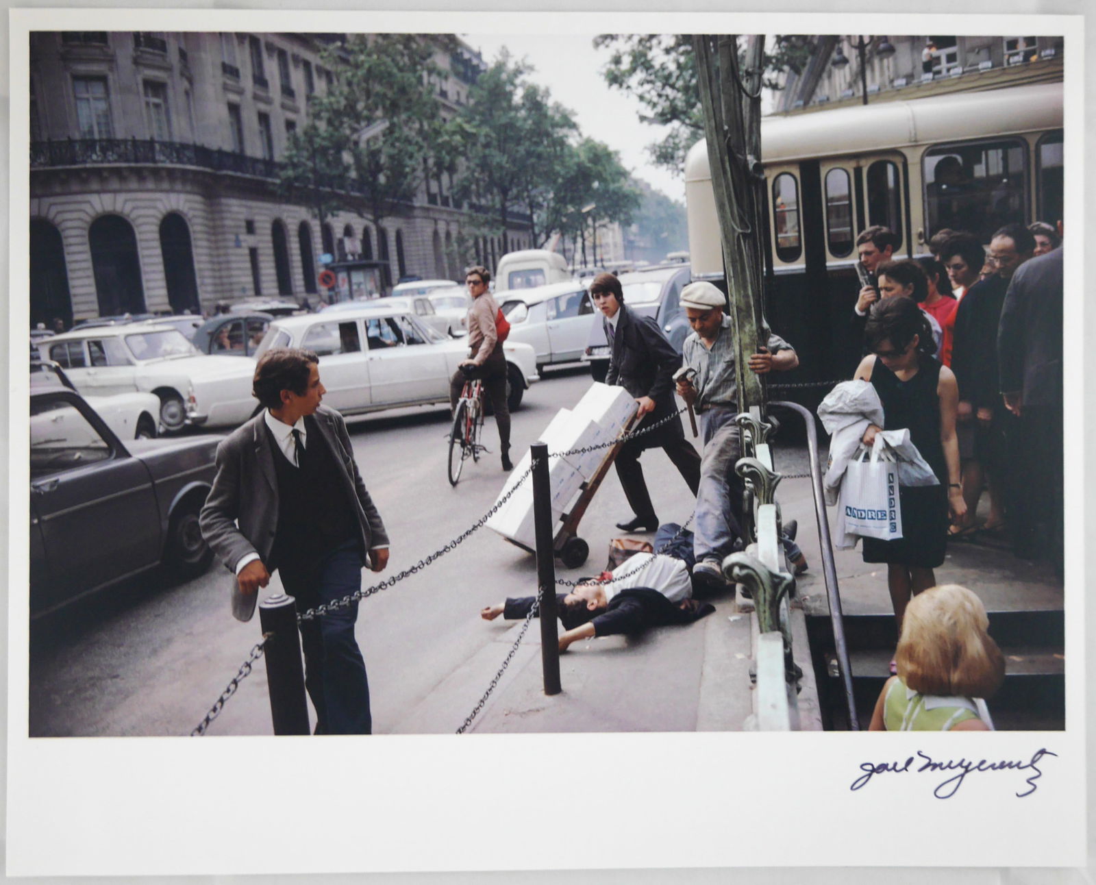 Meyerowitz, Joel; [SIGNED] "Fallen Man in Paris, 1967"  [ICONIC PHOTOGRAPH] (1 of 1)