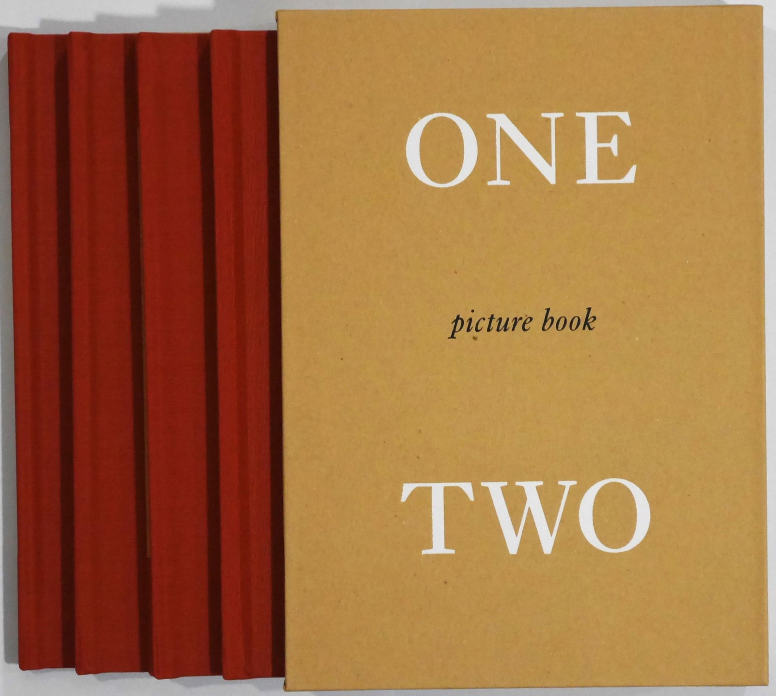 RUWEDEL, Mark, CALLIS, Jo Ann, MULNO, Mike, BANNING, Jan; Nazraeli Press One Picture Book Two Series: SIGNED - Nazraeli Press, 2018. 4 Hardcover Volumes in Slipcase (and plain white shipping box). First Edition & First Printing. Mark Ruwedel: Studio E.R. [Ed Ruscha]; Jo Ann Callis: Cheap Thrills; Mike