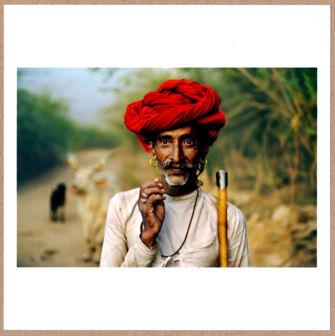 Steve McCurry, SIGNED - STEVE MCCURRY RABARI SHEPHERD RAJASTHAN INDIA LTD 6" x 6" MAGNUM PRINT (1 of 2)