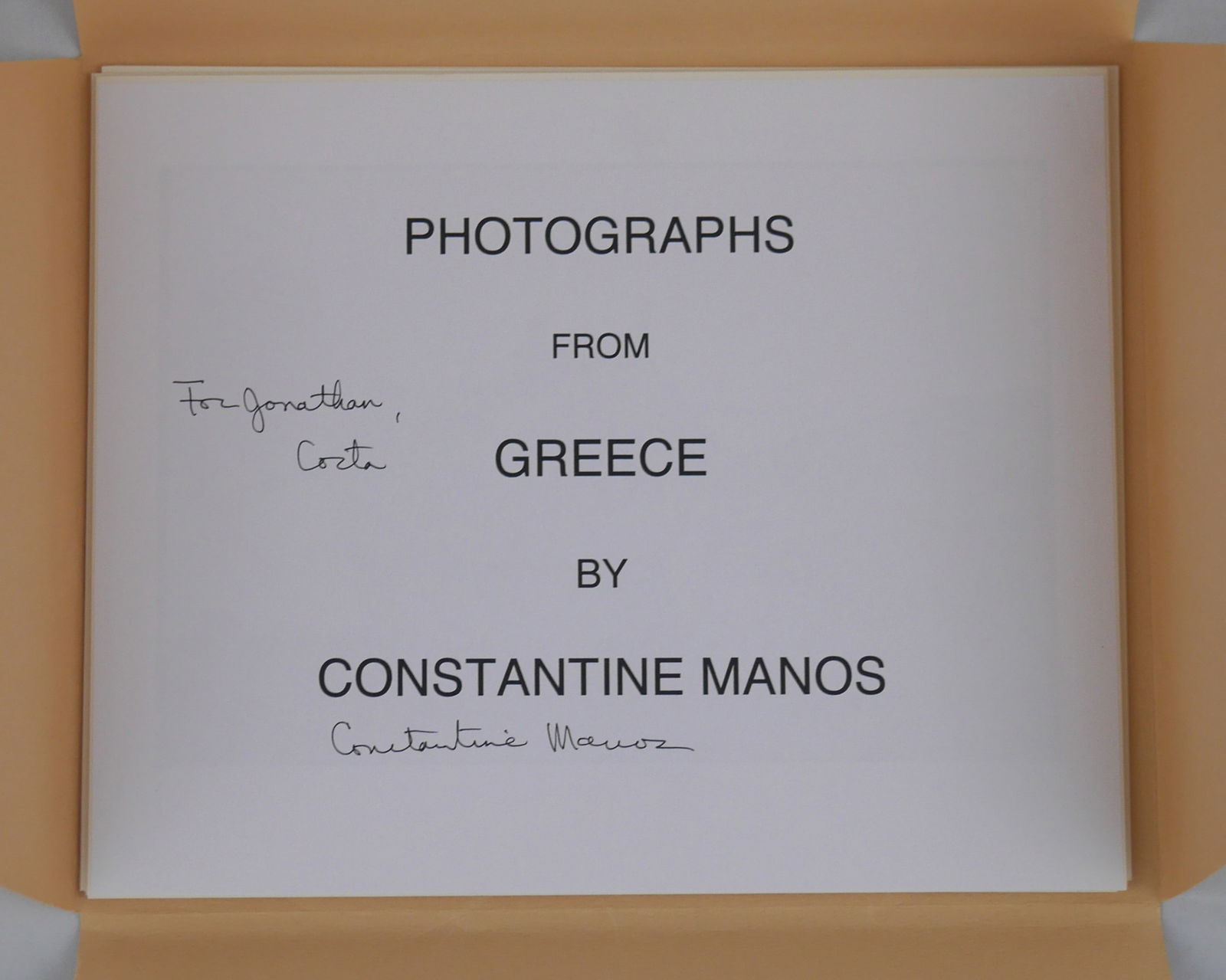 Manos, Constantine, Photographs of Greece [SIGNED - PORTFOLIO OF 14 IMAGES TAKEN IN 1975] (1 of 6)