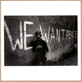SIGNED - HANS-JORG ANDERS - WE WANT PEACE, LONDONDERRY, IRELAND, 1969 - LTD 6" x 6" MAGNUM PRINT