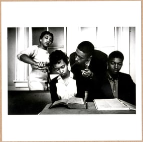 ESTATE STAMPED - EVE ARNOLD - PEACEFUL ACTIVIST TRAINING 1960 6"x 6" MAGNUM PRINT