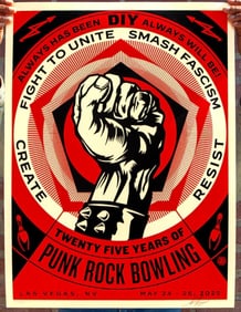 Shepard Fairey, Punk Rock Bowling (2025) [SIGNED - 2025 LTD EDITION 24 x 18 INCH SCREENPRINT #/550]