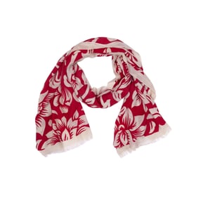 Fairey,Shepard; Floral Takeover (Red) Scarf [SIGNED LIMITED EDITION 1/250 100% MERINO WOLL SCARF -