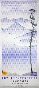 Roy Lichtenstein "Landscapes In The Chinese Style" Original 49 x 21 inch 1996 Leo Castelli Poster]