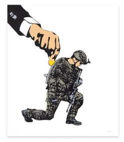 MAD (Iran Tabriz), Kiddie Soldier [SIGNED LTD ED #/10 HAND-PAINTED 20 x 23 INCH PRINT - FINE]