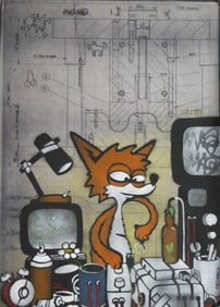 Mau Mau ; A Simpler Time Machine [SIGNED 27.5 x 19.5 INCH LTD ED #/24 UNIQUE PRINT]