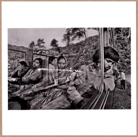SIGNED - RAGHU RAI DARJEELING HIMALAYAN RAILWAY TOY TRAIN INDIA 1995 - LTD 6" x 6" MAGNUM PHOTOGRAPH