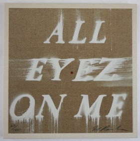 Ruscha, Ed; All Eyez on Me [SIGNED LTD ED #/100 / 11.5 x 11.5 INCH ARTIST PRINT]