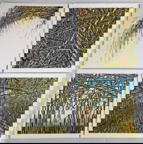 Starn, Doug & Mike; Big Bambu  [SIGNED - SET OF 4 PRINTS - EACH 8" x 8"]