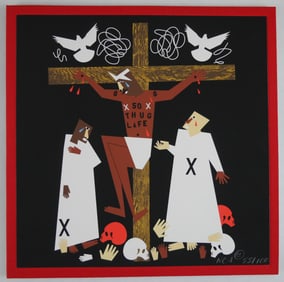 Abney, Nina Chanel; Makaveli - The Don Killuminati  [SIGNED LTD ED 1/100 11.5 x 11.5 PRINT]