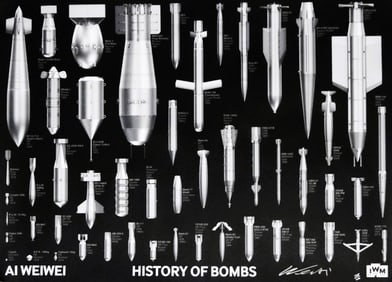 Weiwei, Ai; History of Bombs [SIGNED - 2021 IMPERIAL WAR MUSEUMS LTD ED #/200 POSTER]