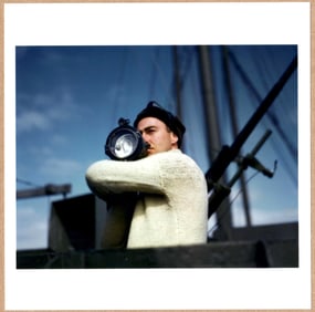ESTATE STAMPED ROBERT CAPA ALLIED CREWMAN 1942 LTD 6" x 6" MAGNUM ARCHIVAL PRINT