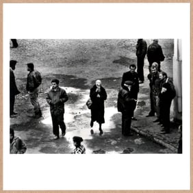 SIGNED - THOMAS DWORZAK - WOMAN GAS MASK 1993 TAJIKISTAN 6" x 6" MAGNUM PRINT