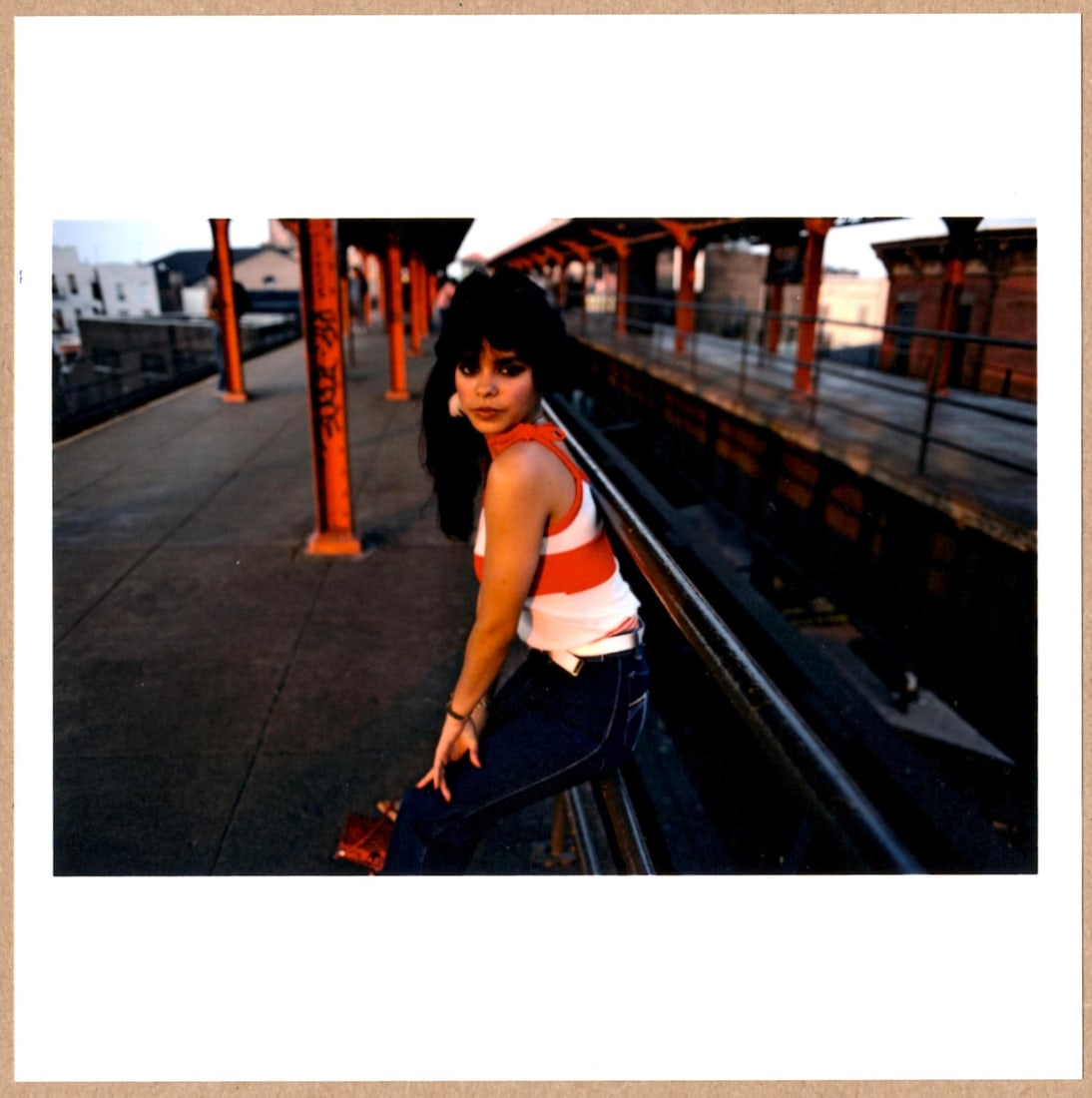 SIGNED - BRUCE DAVIDSON - WOMAN ON A SUBWAY PLATFORM, NEW YORK, USA 1980 - LTD 6" x 6" MAGNUM PRINT: Description: 6"x 6" limited edition Fuji Crystal Archival Matte paper print. Image size is 5.5" on the longest side and the paper size is 6" x 6". The Print is SIGNED by Bruce Davidson on the verso.Co