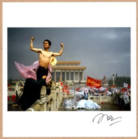 SIGNED - STUART FRANKLIN UPRISING IN TIANANMEN SQUARE LTD 6" x 6" MAGNUM ARCHIVAL PRINT