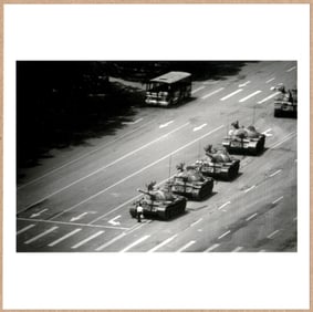 SIGNED - STUART FRANKLIN - TANK MAN, TIANANMEN SQUARE LTD 6" x 6" MAGNUM ARCHIVAL PRINT