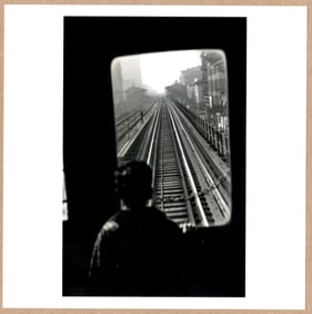 SIGNED - ELLIOTT ERWITT - THIRD AVE EL SUBWAY NEW YORK 1955 - 6 x 6 MAGNUM PRINT