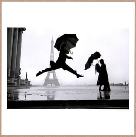 STAMP SIGNED ELLIOTT ERWITT EIFFEL TOWER PARIS FRANCE 1989 6" x 6" MAGNUM PRINT