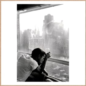 ESTATE STAMPED - BURT GLINN - SAMMY DAVIS JR., PENNSYLVANIA HOTEL, 34TH ST, NYC LTD 6 x 6 PHOTO