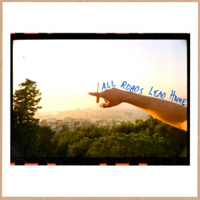 SIGNED - JIM GOLDBERG - ALL ROADS LEAD HOME, 1999, FROM RAISED BY WOLVES - LTD 6" x 6" MAGNUM PRINT