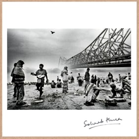 SIGNED - SOHRAB HURA - HOWRAH BRIDGE, INDIA- 6" x 6" MAGNUM ARCHIVAL PRINT