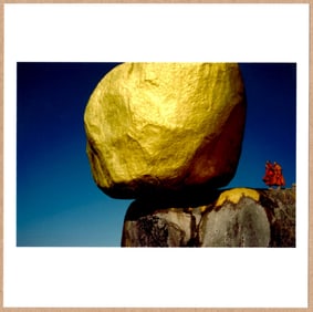 SIGNED HIROJI KUBOTA BURMA BUDDHIST GOLDEN HOLY ROCK LTD 6" x 6" MAGNUM ARCHIVAL PRINT