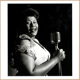 ESTATE STAMPED - WAYNE F MILLER - ELLA FITZGERALD 1948 LTD 6" x 6" MAGNUM PRINT